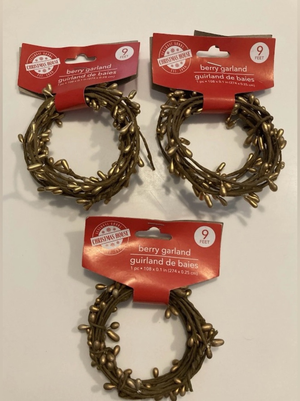 NWT Christmas House Berry Garland Berry Vine